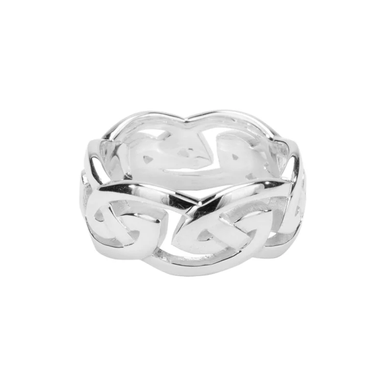 SILVER ETERNITY KNOT 'GOWAN' RING - EXTRA WIDE