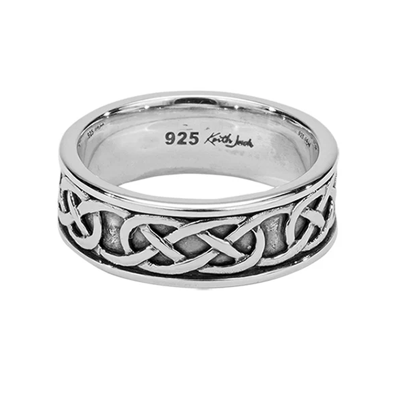 Oxidized Celtic Love Knot "Belston" Ring