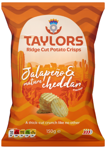 Taylor's Ridge Cut Crisps - Jalapeno & Mature Cheddar 150g