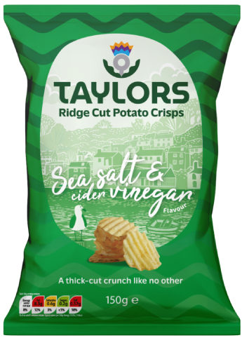Taylor's Ridge Cut Crisps - Sea Salt & Cider Vinegar 150g