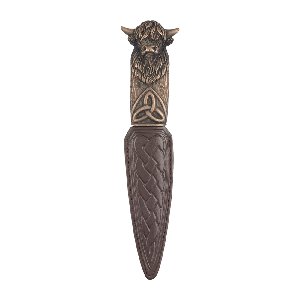 Bronze Highland Cow Daywear Sgian Dubh