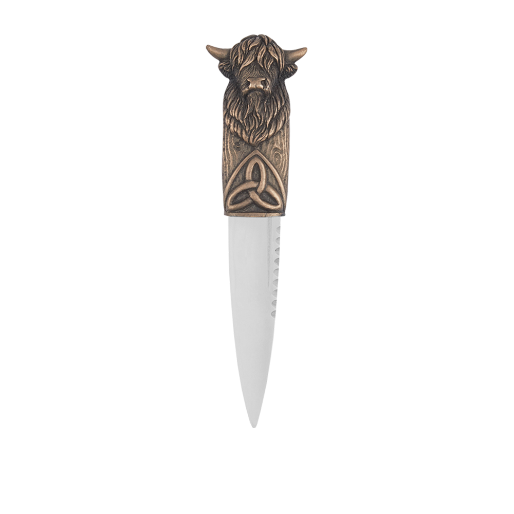 Bronze Highland Cow Daywear Sgian Dubh