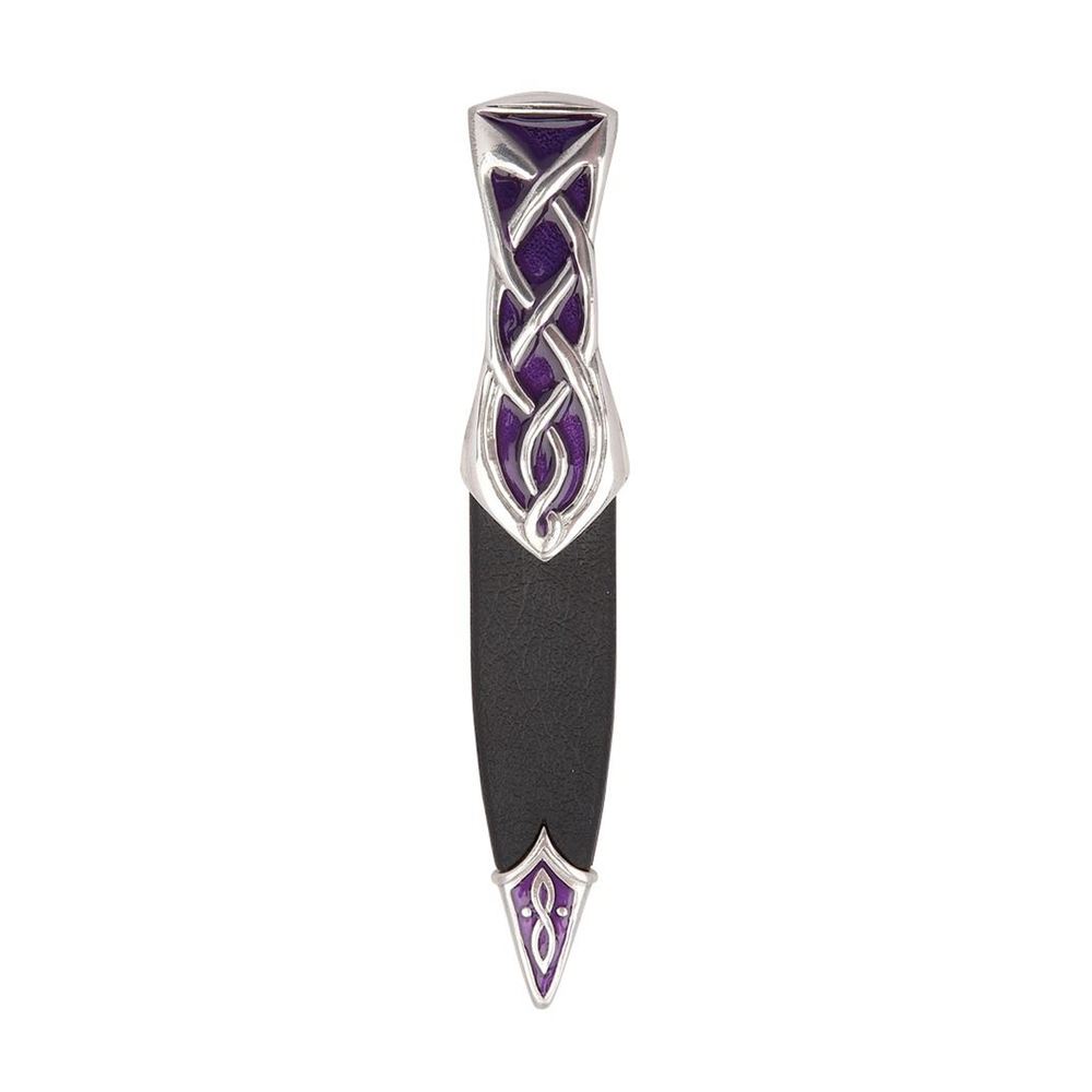 Strathy Celtic Purple Enamel Sgian Dubh
