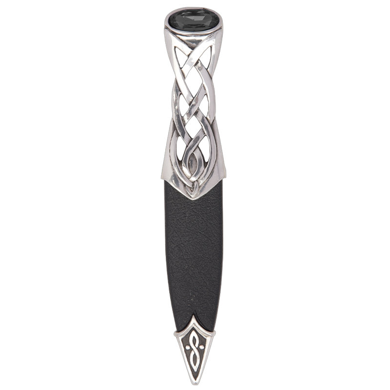 Islay Polished Pewter Sgian Dubh With Stone Top