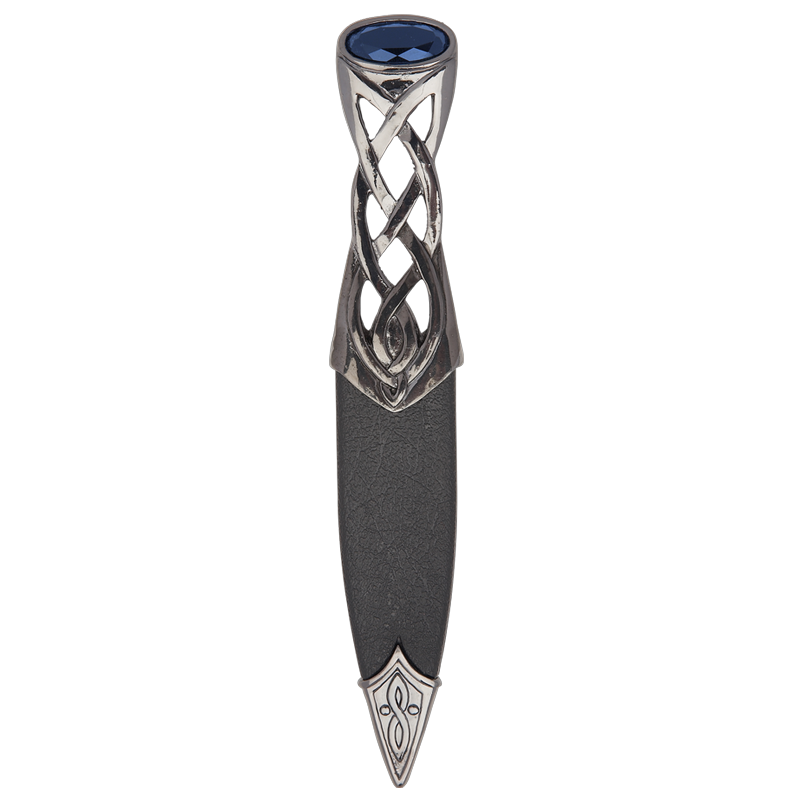 Islay Dark Pewter Sgian Dubh With Stone Top