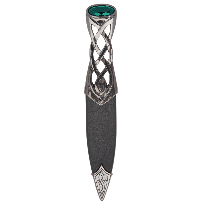 Islay Dark Pewter Sgian Dubh With Stone Top