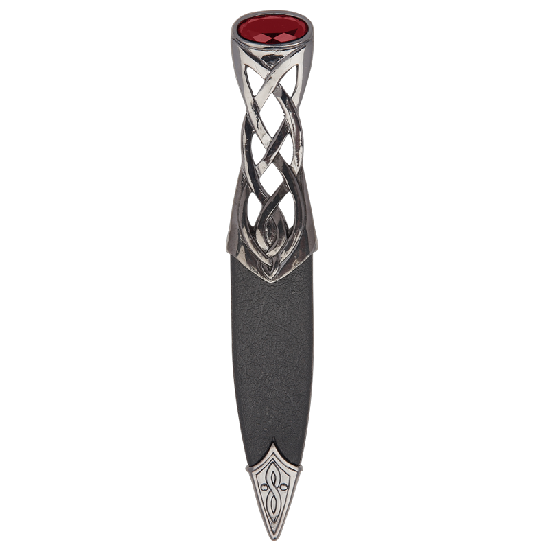 Islay Dark Pewter Sgian Dubh With Stone Top