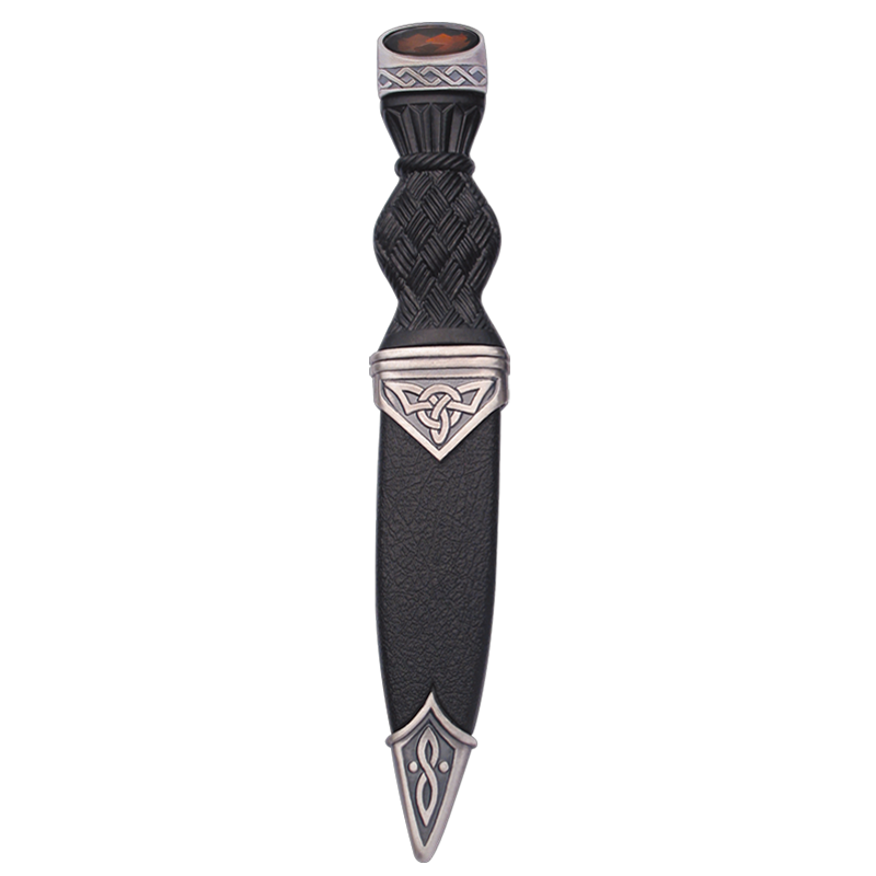 Celtic Matt Sgian Dubh With Stone Top