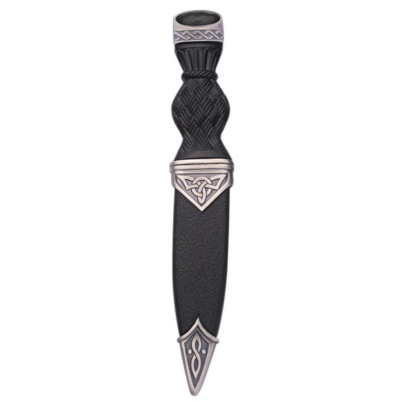 Celtic Matt Sgian Dubh With Stone Top