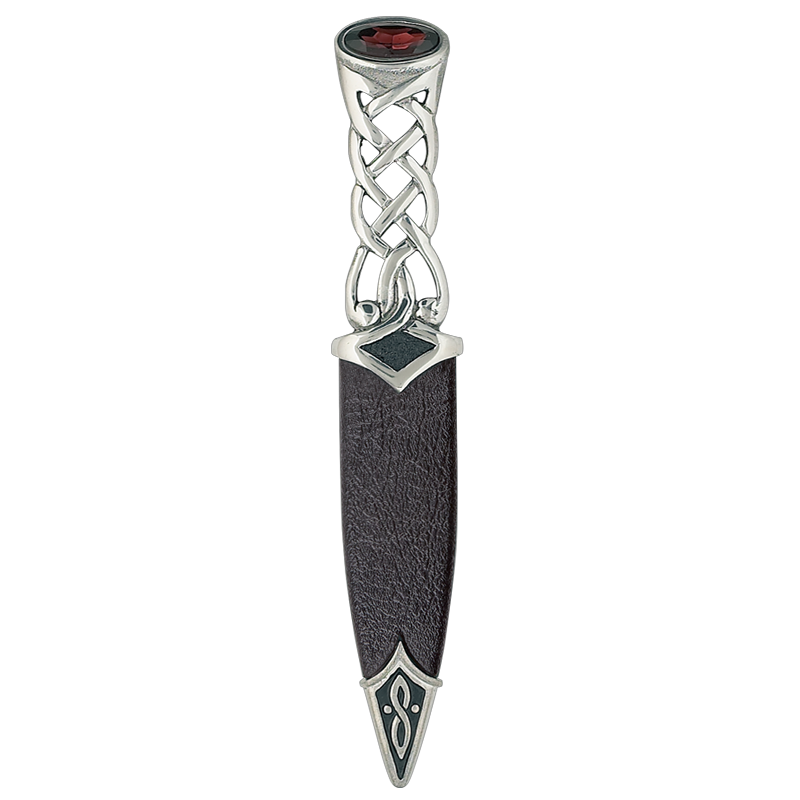 Tay Polished Pewter Sgian Dubh With Stone Top