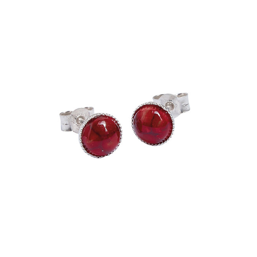 Heathergem Small Stud Silver Earrings