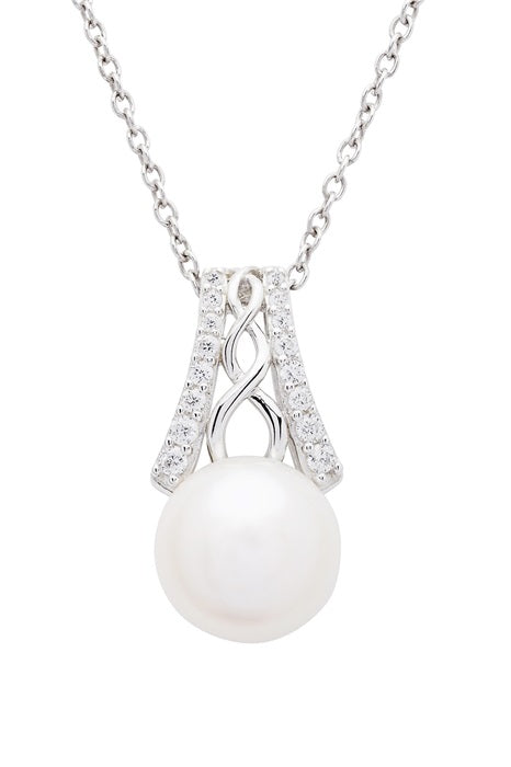 Sterling Silver Trinity with Pearl/CZ Pendant