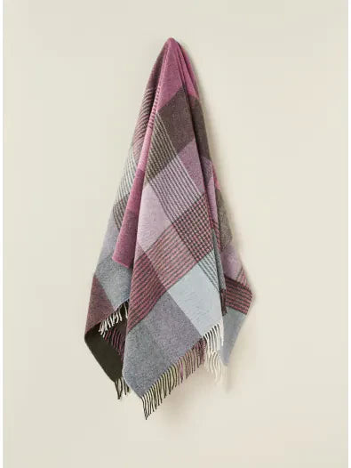 SHETLAND PURE NEW WOOL BLANKET - LINDLEY HEATHER