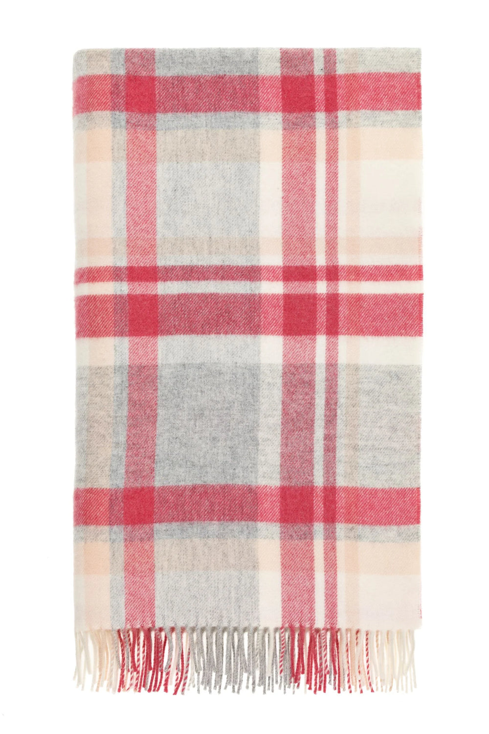 Portree Pink Throw - Merino Lambswool