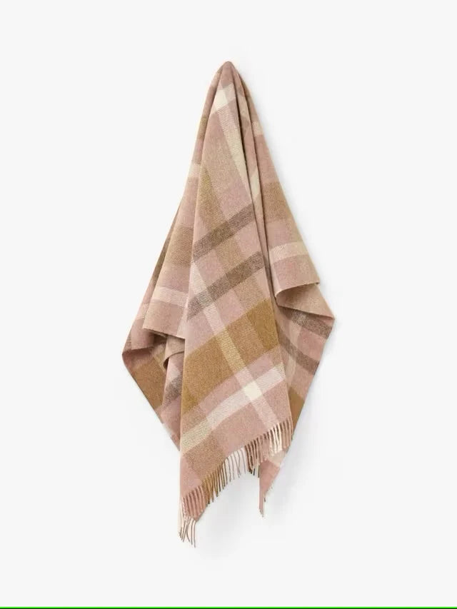 Frank Wool Blanket- Salmon Pink