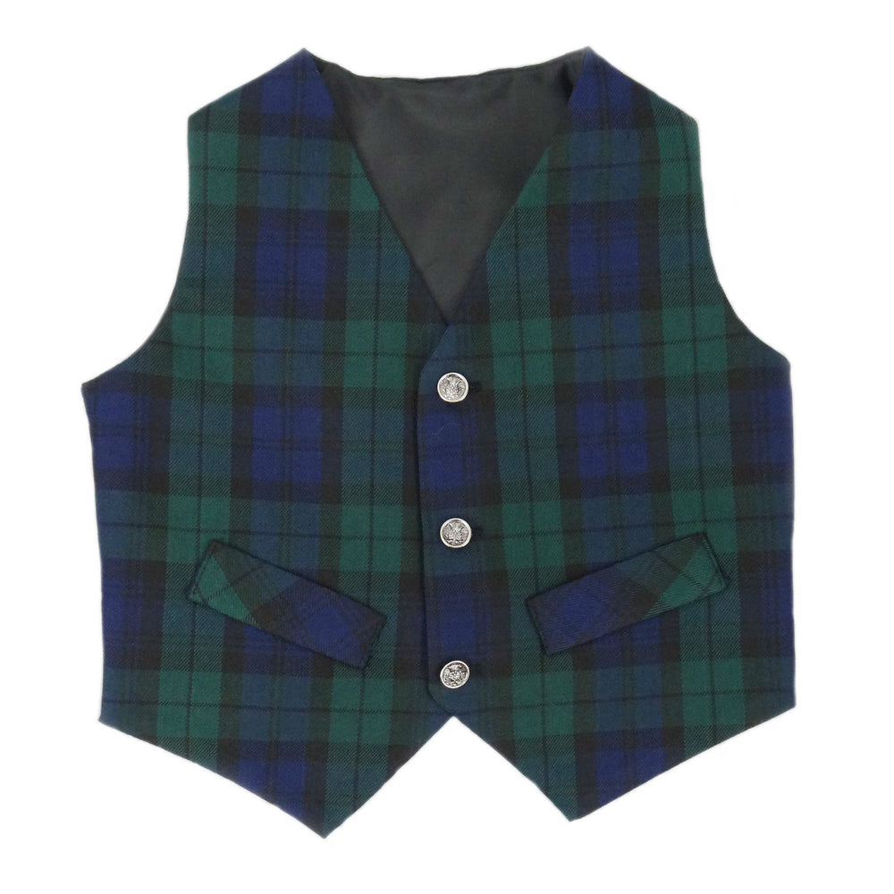 Boy's Black Watch Tartan Waistcoat