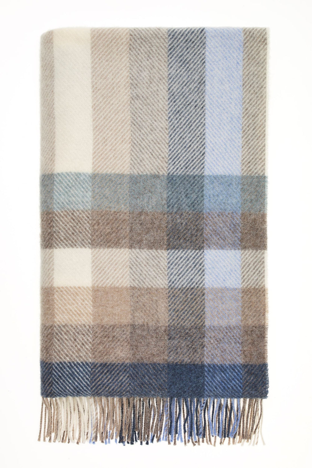 Woodale Design Pure Wool Throw - Blue
