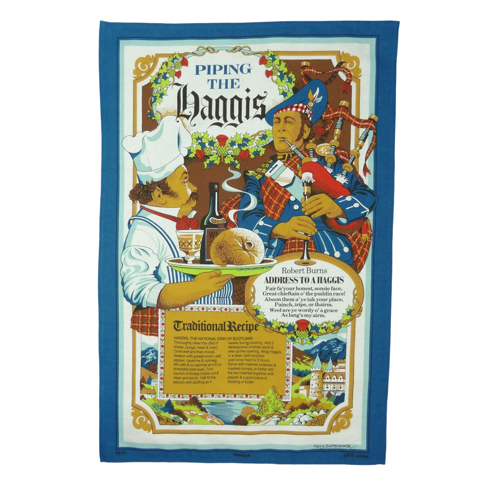 Piping the Haggis Tea Towel