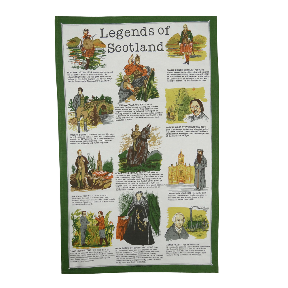Legends of Scotland Tea Towel