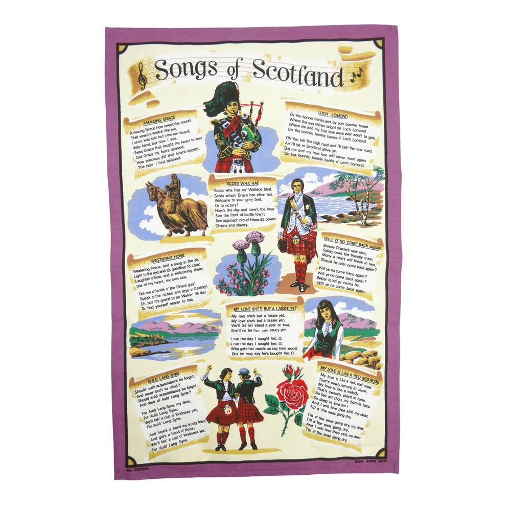 Songs of Scotland Tea Towel