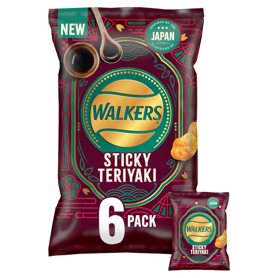Walker's Sticky Teriyaki Crisps 6 Pack