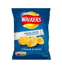 Walker's Cheese and Onion Crisps 32.5g