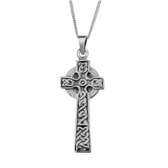 Celtic Iona Cross Silver Pendant