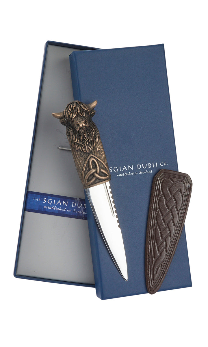 Bronze Highland Cow Daywear Sgian Dubh