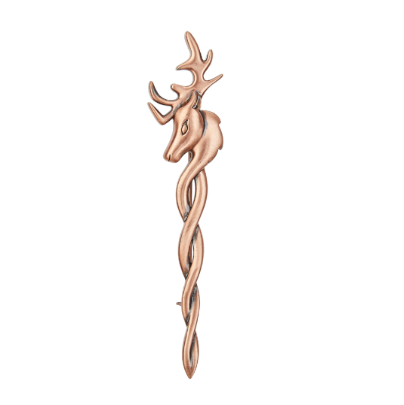 Stag Celtic Weave Kilt Pin