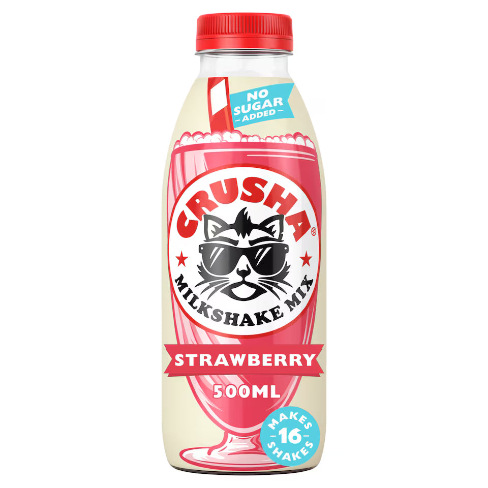 Crusha NAS Strawberry Milkshake Mix 500ml