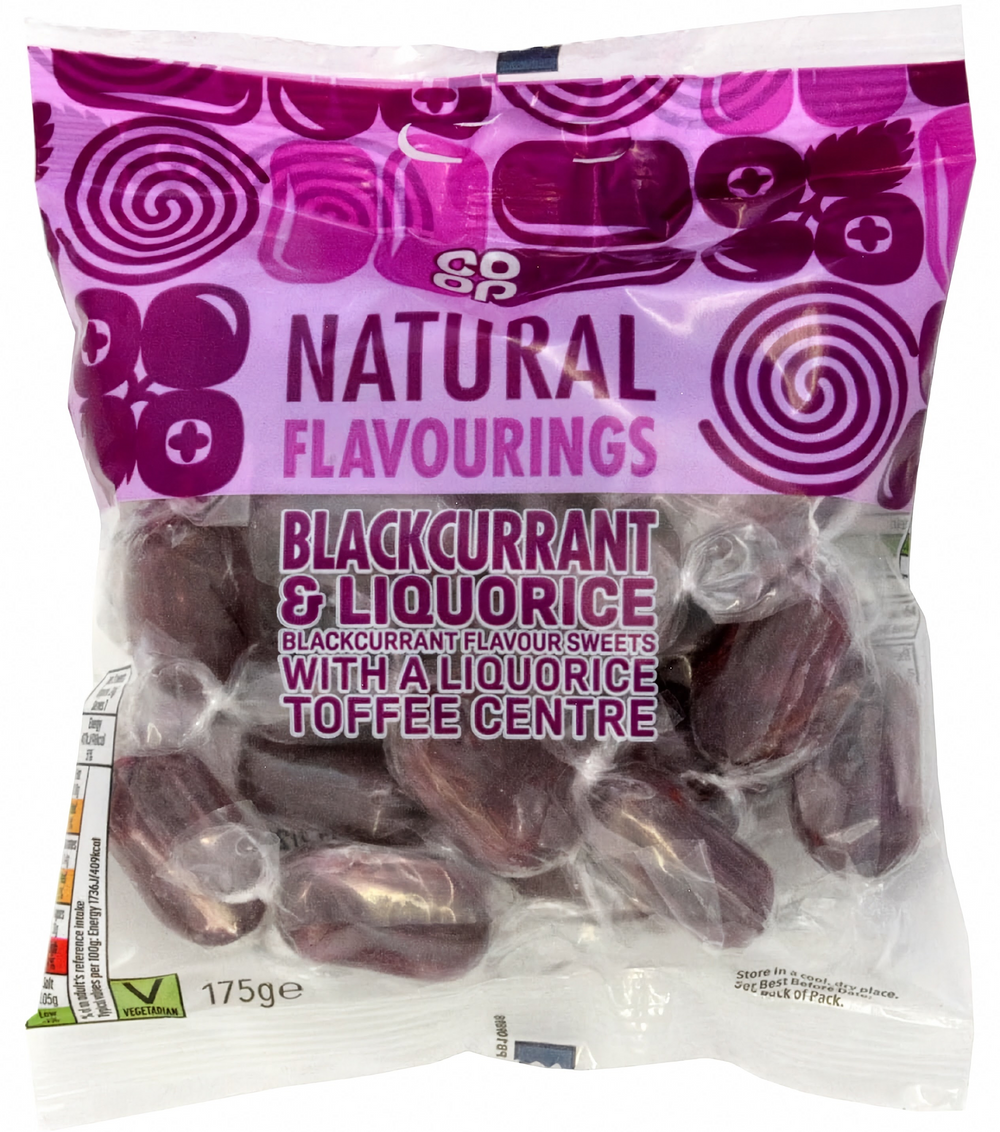 Co Op Blackcurrant & Liquorice 175g