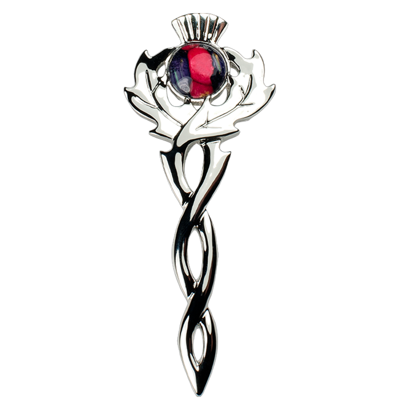 Heathergems Thistle Kilt Pin