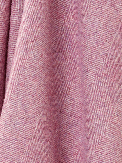 Herringbone Wool Blanket Pink