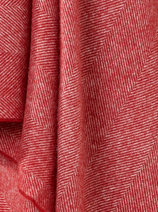 Herringbone Red Wool Blanket