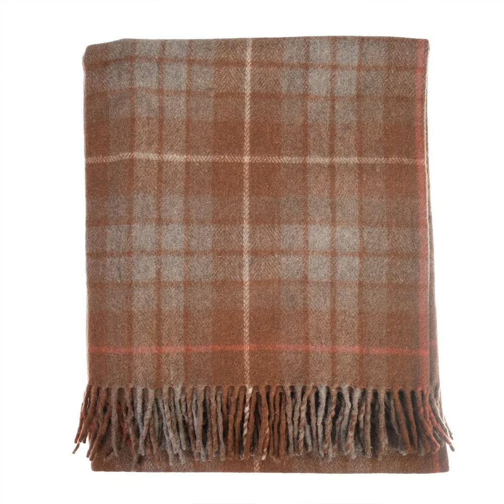 Fraser Hunting Weathered Highland Wool Blend Tartan Blanket