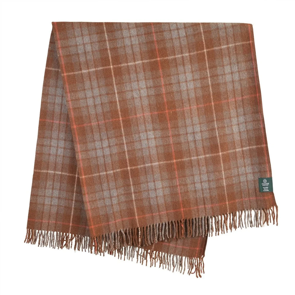 Fraser Hunting Weathered Highland Wool Blend Tartan Blanket