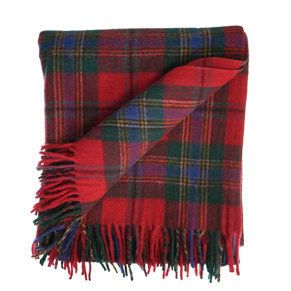 MacLean Highland Wool Blend Tartan Blanket