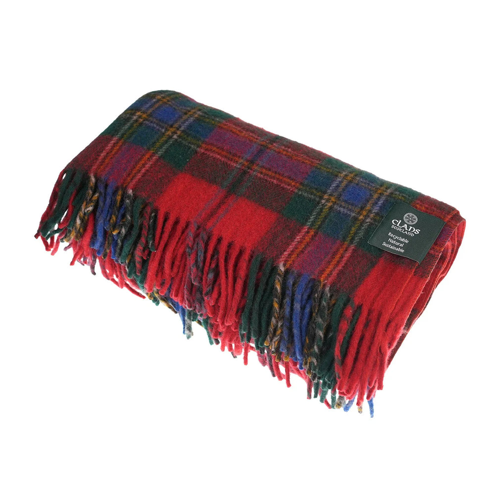 MacLean Highland Wool Blend Tartan Blanket
