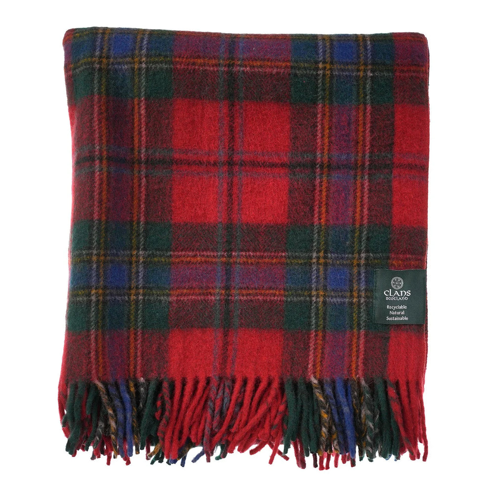 MacLean Highland Wool Blend Tartan Blanket