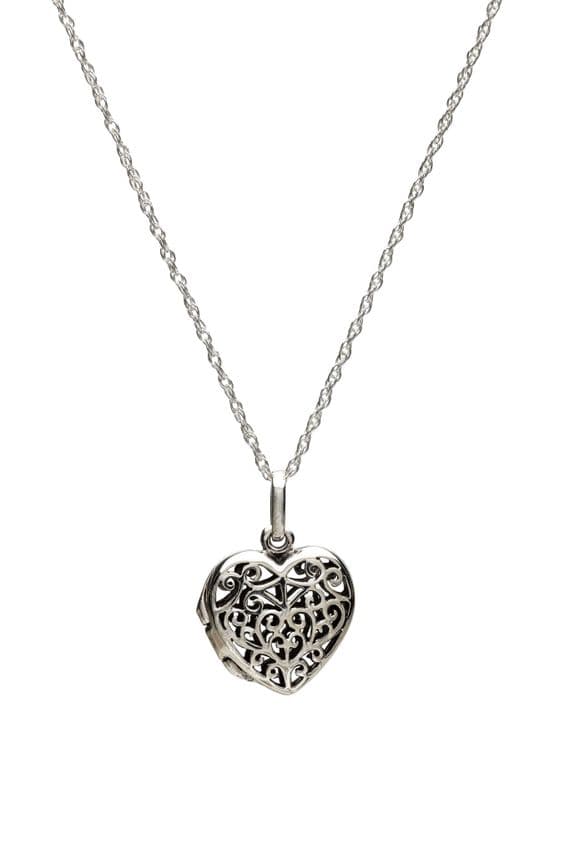 Celtic Heart Sterling Silver Locket — The Scottish and Irish Store