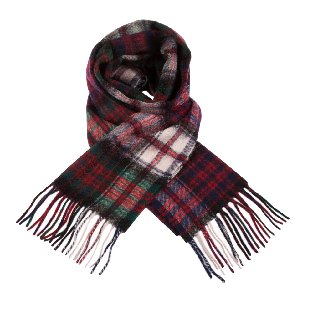 Lambswool Scottish Tartan Clan Scarf: FORBES-MACDONALD