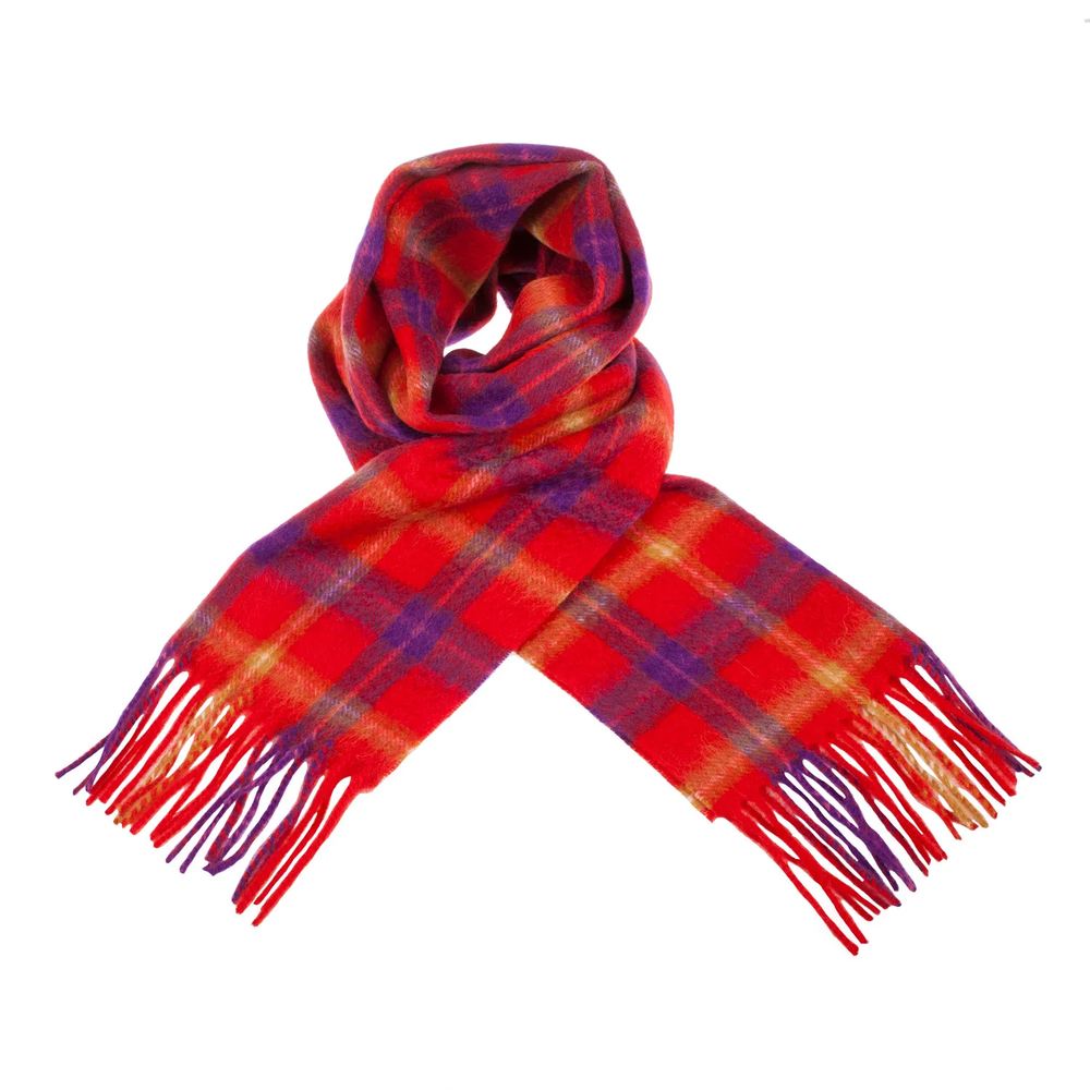 Lambswool Scottish Tartan Clan Scarf: FORBES-MACDONALD