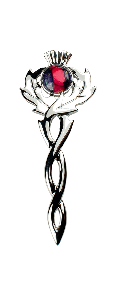 Thistle Kilt Pin - Heather