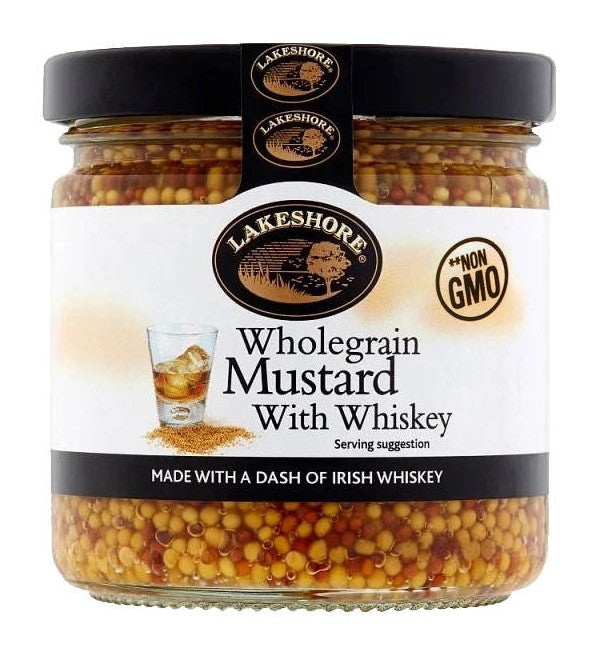 Lakeshore Wholegrain Mustard with Whiskey 205g