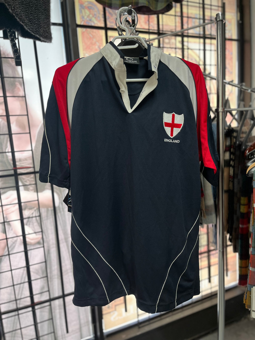 English Breathable Rugby Shirt - Navy