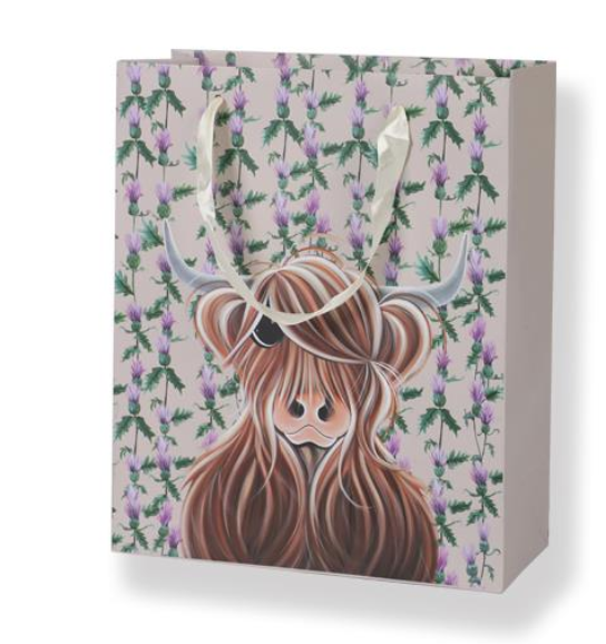 Miss Thistle Paper Gift Bag -  Medium