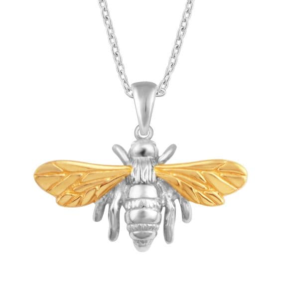 Outlander Inspired Bee Pendant Two Tone
