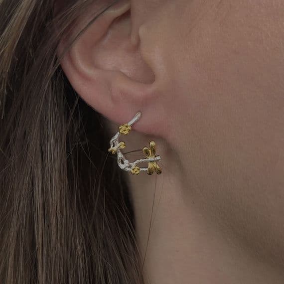 Outlander Two Tone Dragonfly Earrings