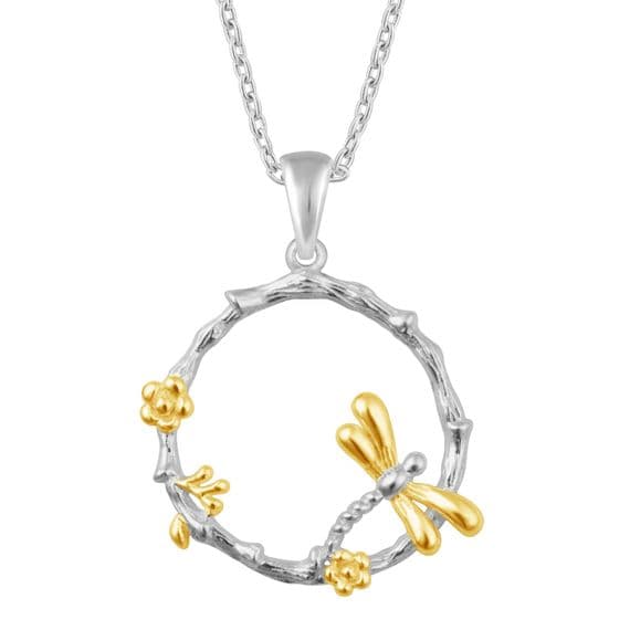 Outlander Two Tone Dragonfly Pendant