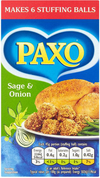 Paxo Sage & Onion Stuffing 85g